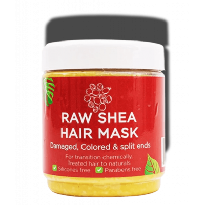 RAW AFRICAN RAW SHEA HAIR MASK FOR DAMAGED, COLORED & SPLIT ENDS 250 GM